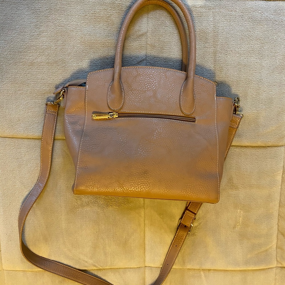 Tan Purse with Detachable Shoulder Strap